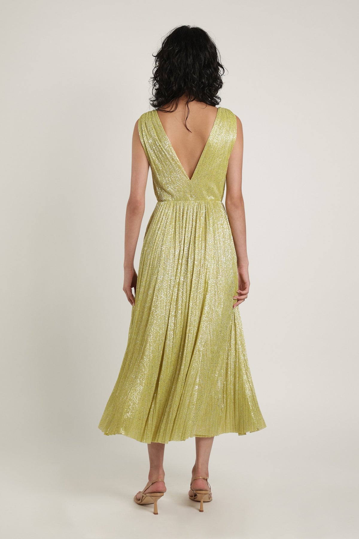 SABINA MUSAYEV - pleated_knit_w_speckled_foil_sunny_lime_summer_24