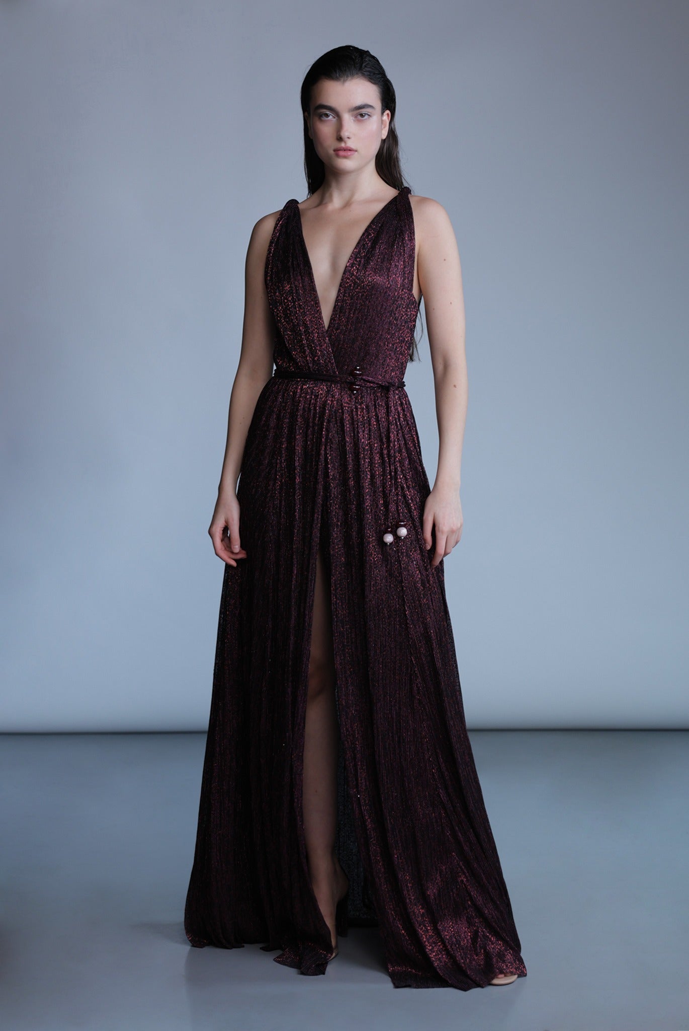 SABINA MUSAYEV - ray_lurex_w_foil_dark_raisin_pre_fall_24_25