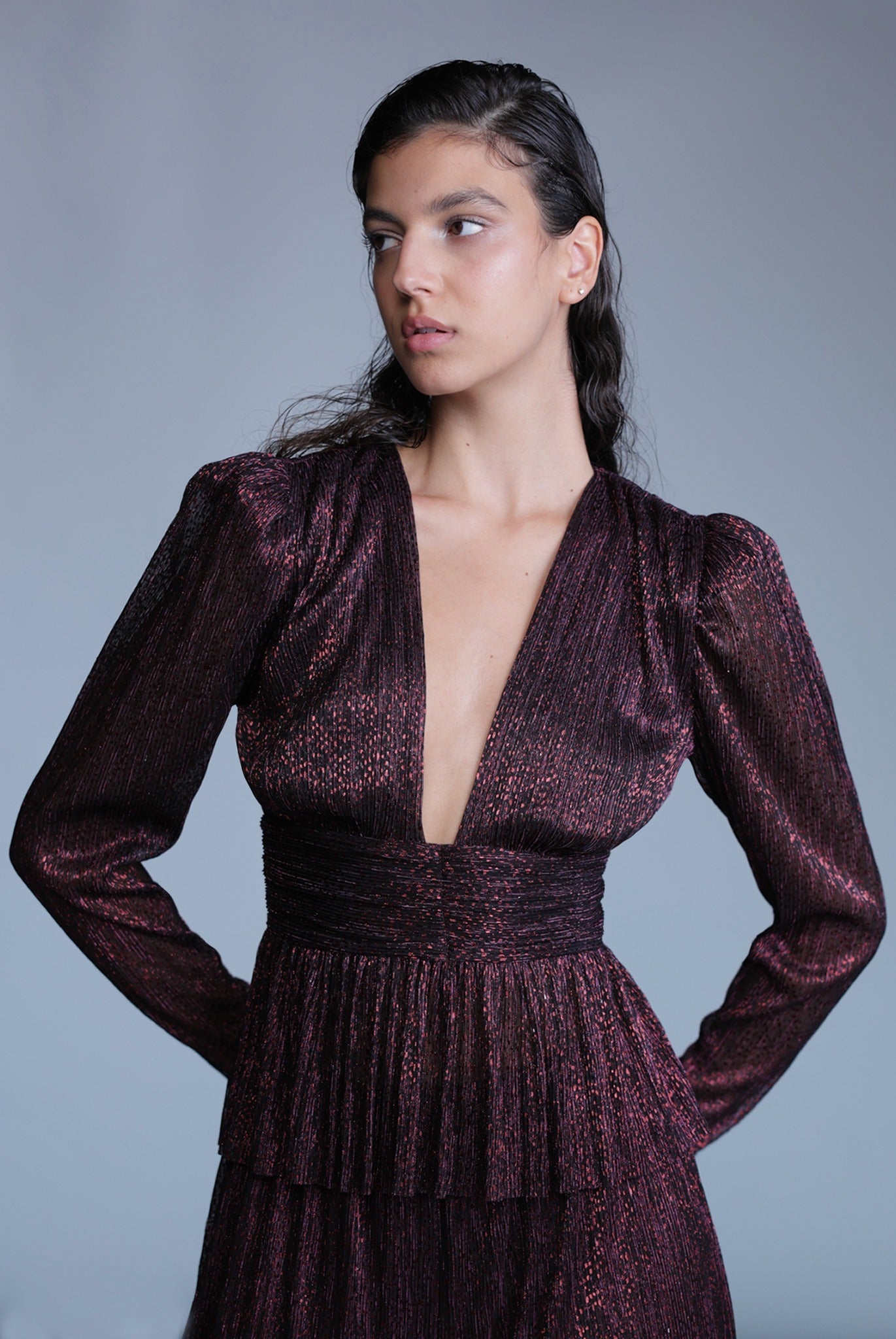 SABINA MUSAYEV - ray_lurex_w_foil_dark_raisin_pre_fall_24_25