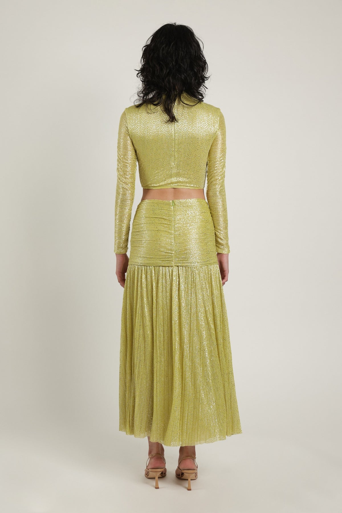 SABINA MUSAYEV - pleated_knit_w_speckled_foil_sunny_lime_summer_24
