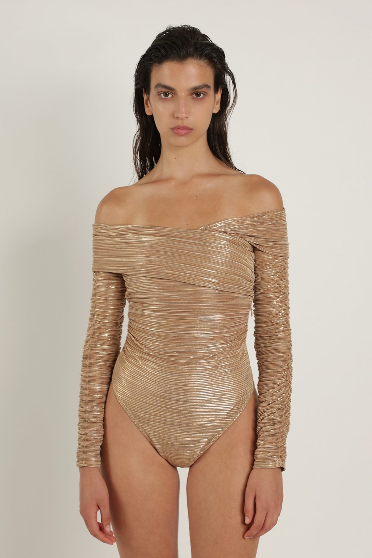 SABINA MUSAYEV - pleated_knit_w_foil_pecan_summer_24