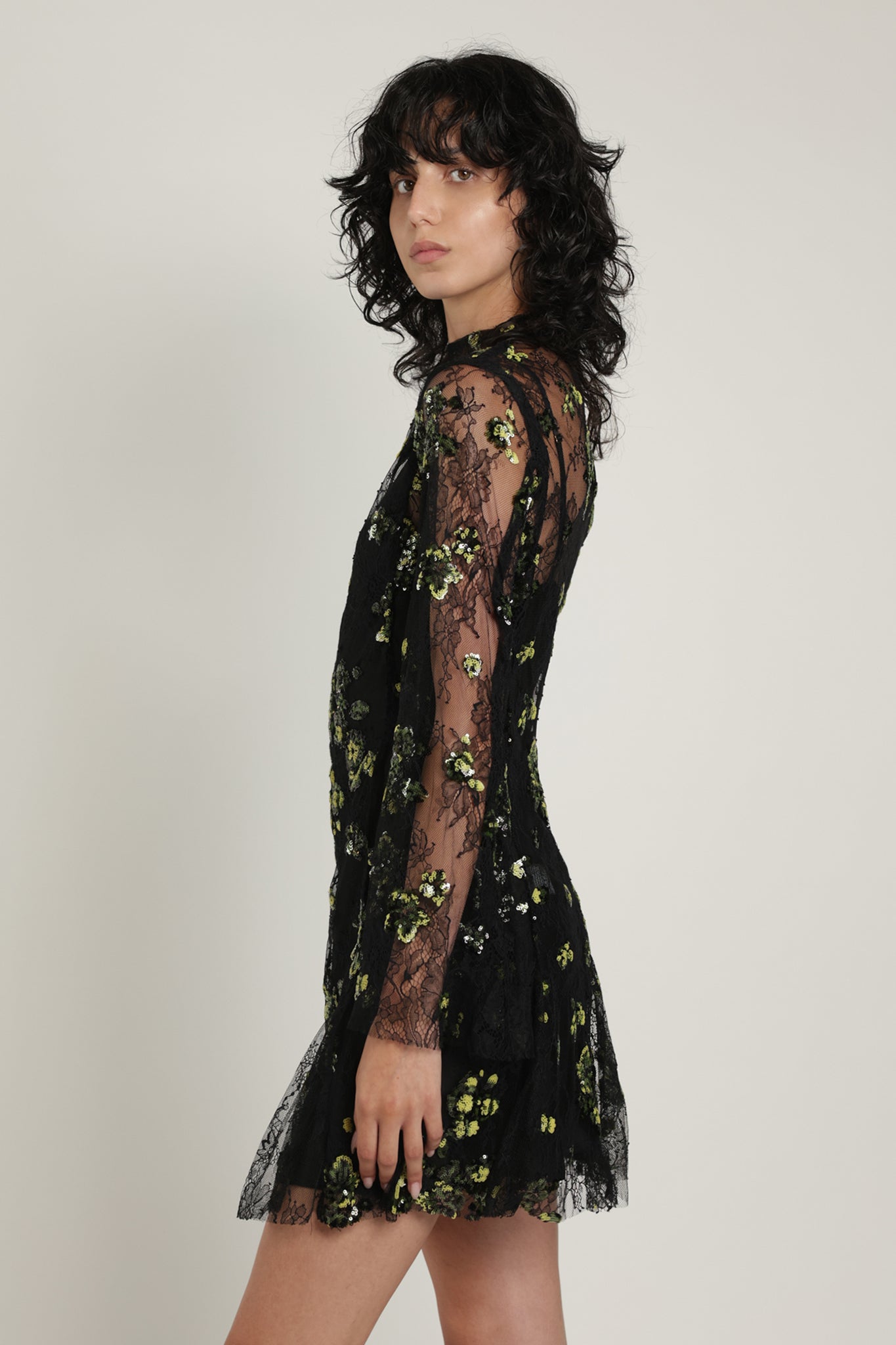 SABINA MUSAYEV - floral_sequin_on_soltice_lace_green_on_black_summer_24