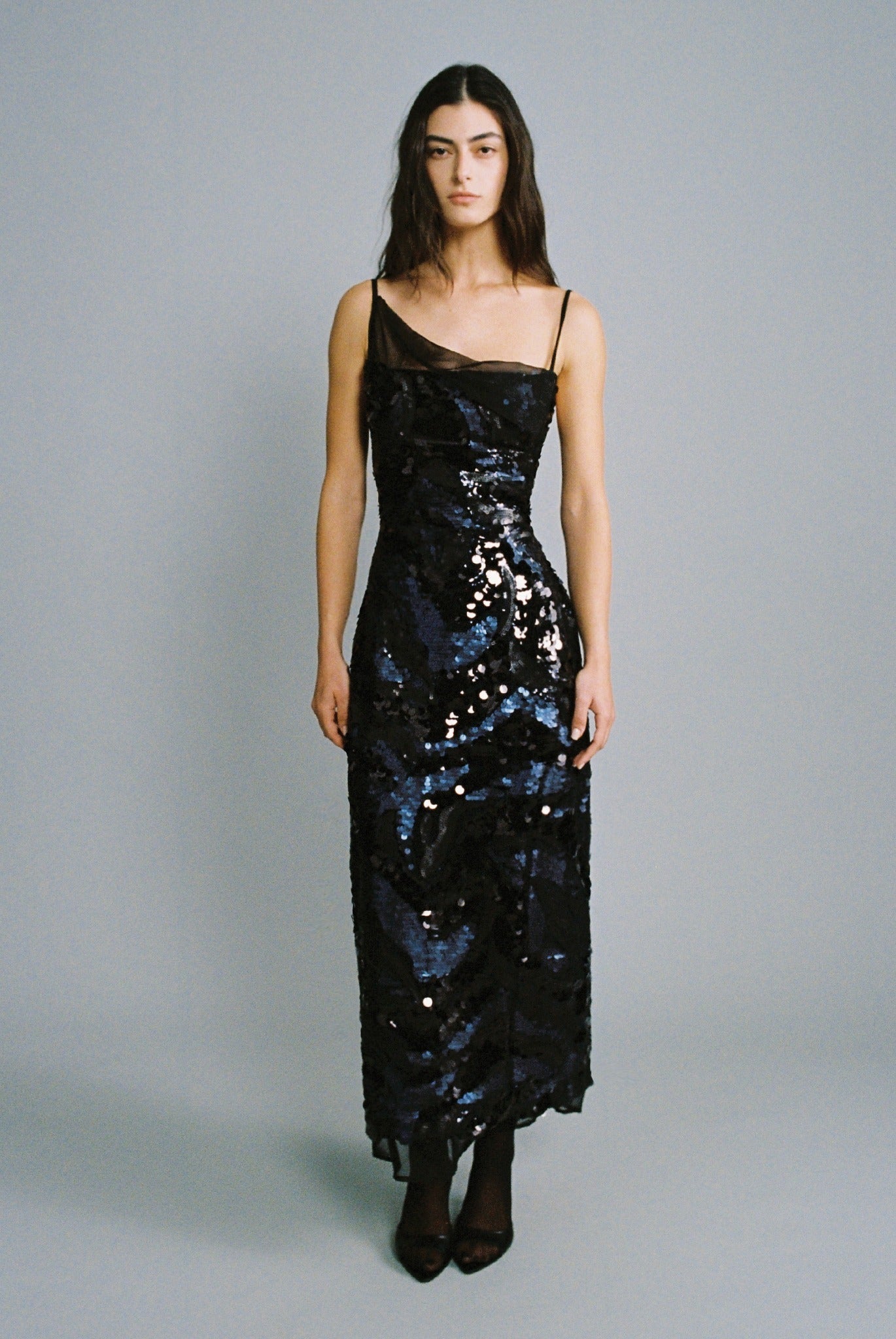 SABINA MUSAYEV - gradient_sequins_on_chiffon_navy_fw_24_25