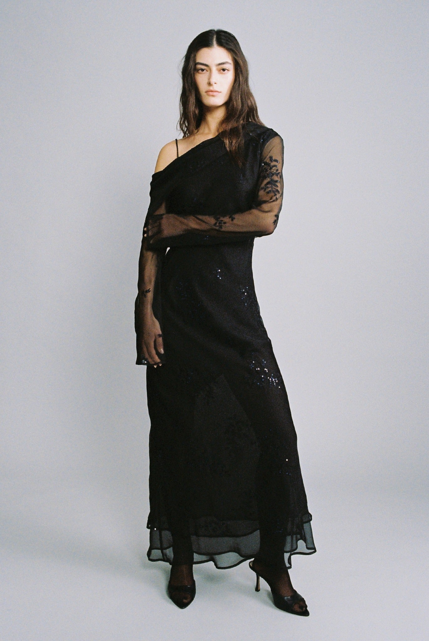 SABINA MUSAYEV - embroidered_chiffon_black_fw_24_25