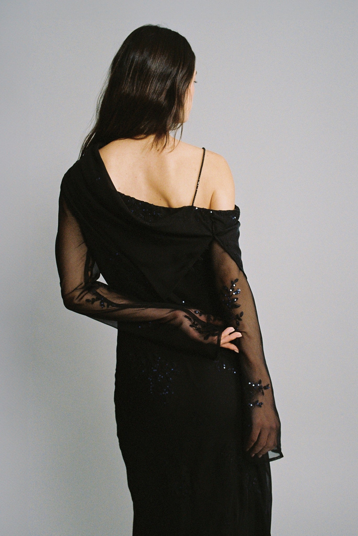 SABINA MUSAYEV - embroidered_chiffon_black_fw_24_25