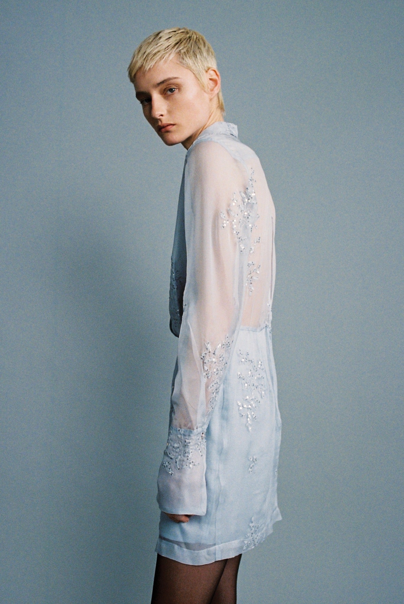 SABINA MUSAYEV - embroidered_chiffon_ice_blue_fw_24_25