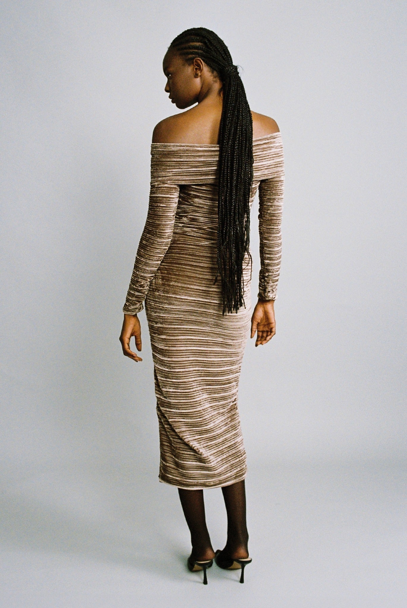 SABINA MUSAYEV - pleated_velvet_brown_fw_24_25