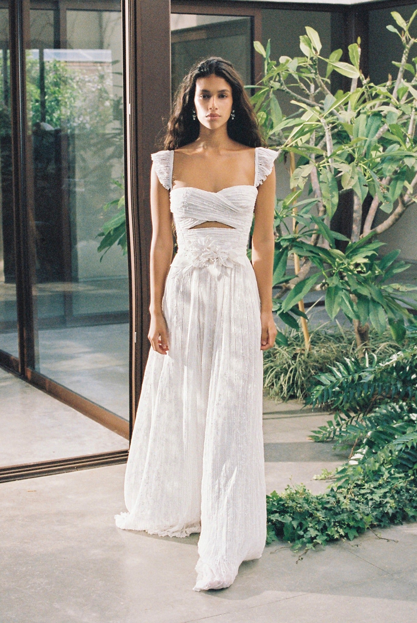 SABINA MUSAYEV - pleated_chiffon_w_eyelet_embroidery_white_bridal_ss_24