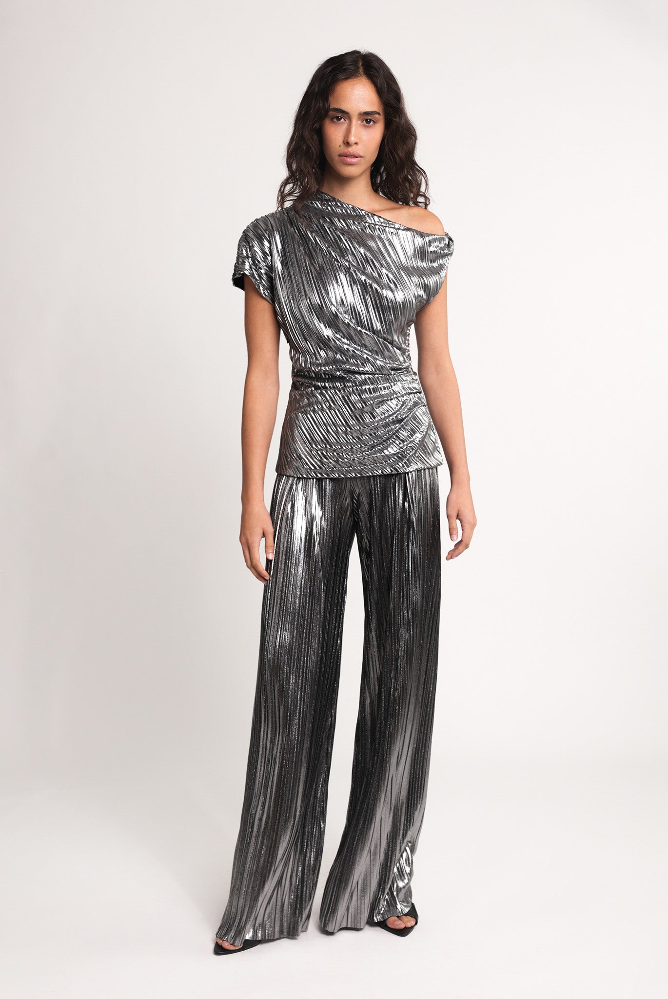 SABINA MUSAYEV - foil_pleated_knit_dark_silver_spring_25