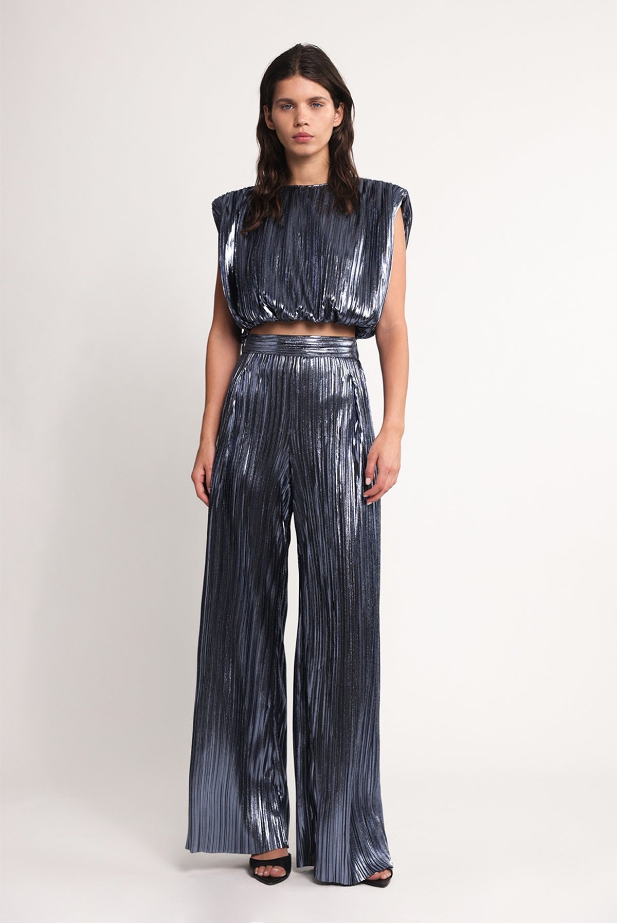 SABINA MUSAYEV - foil_pleated_knit_steel_blue_spring_25