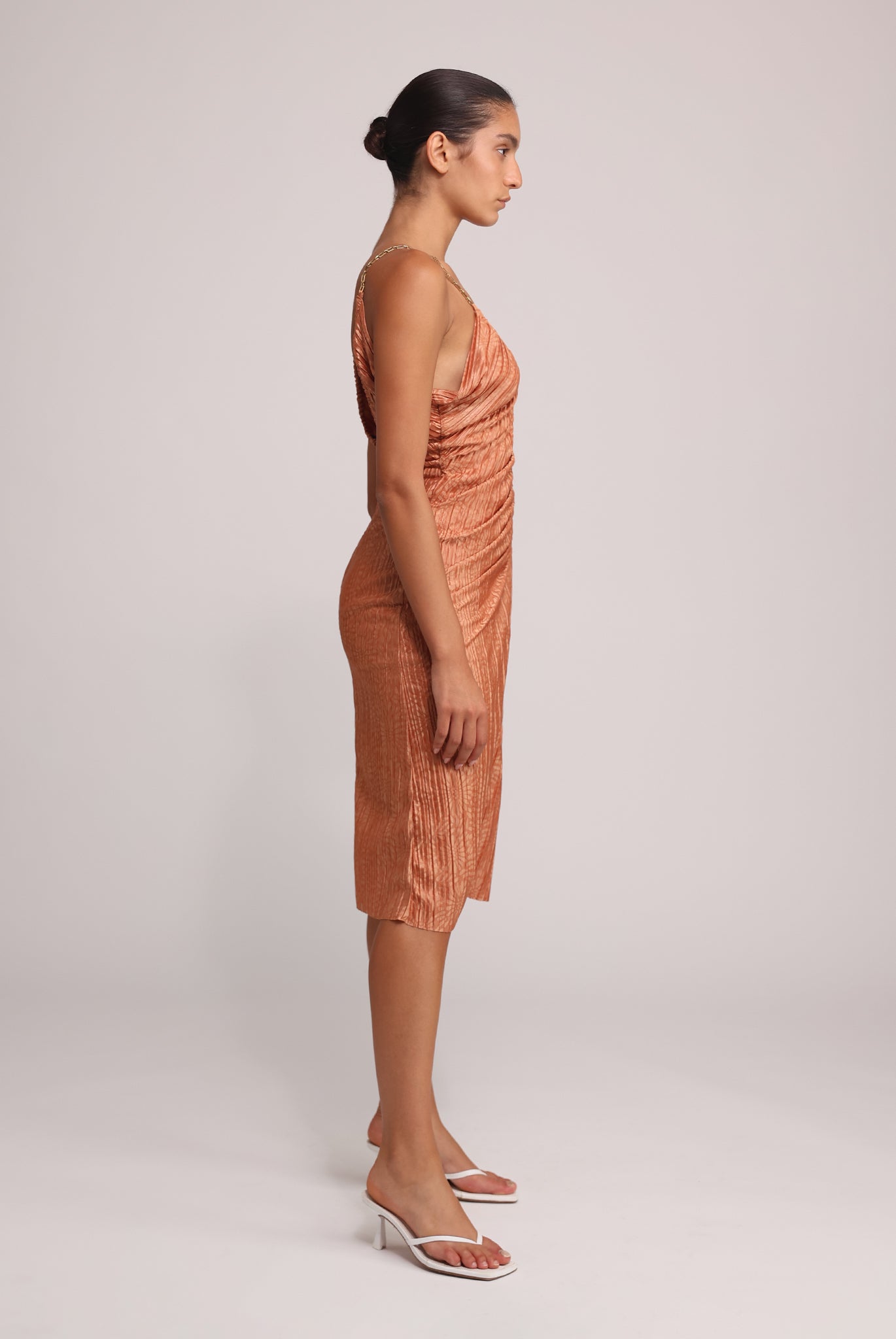 SABINA MUSAYEV - floral_embossed_pleated_knit_caramel_summer_25