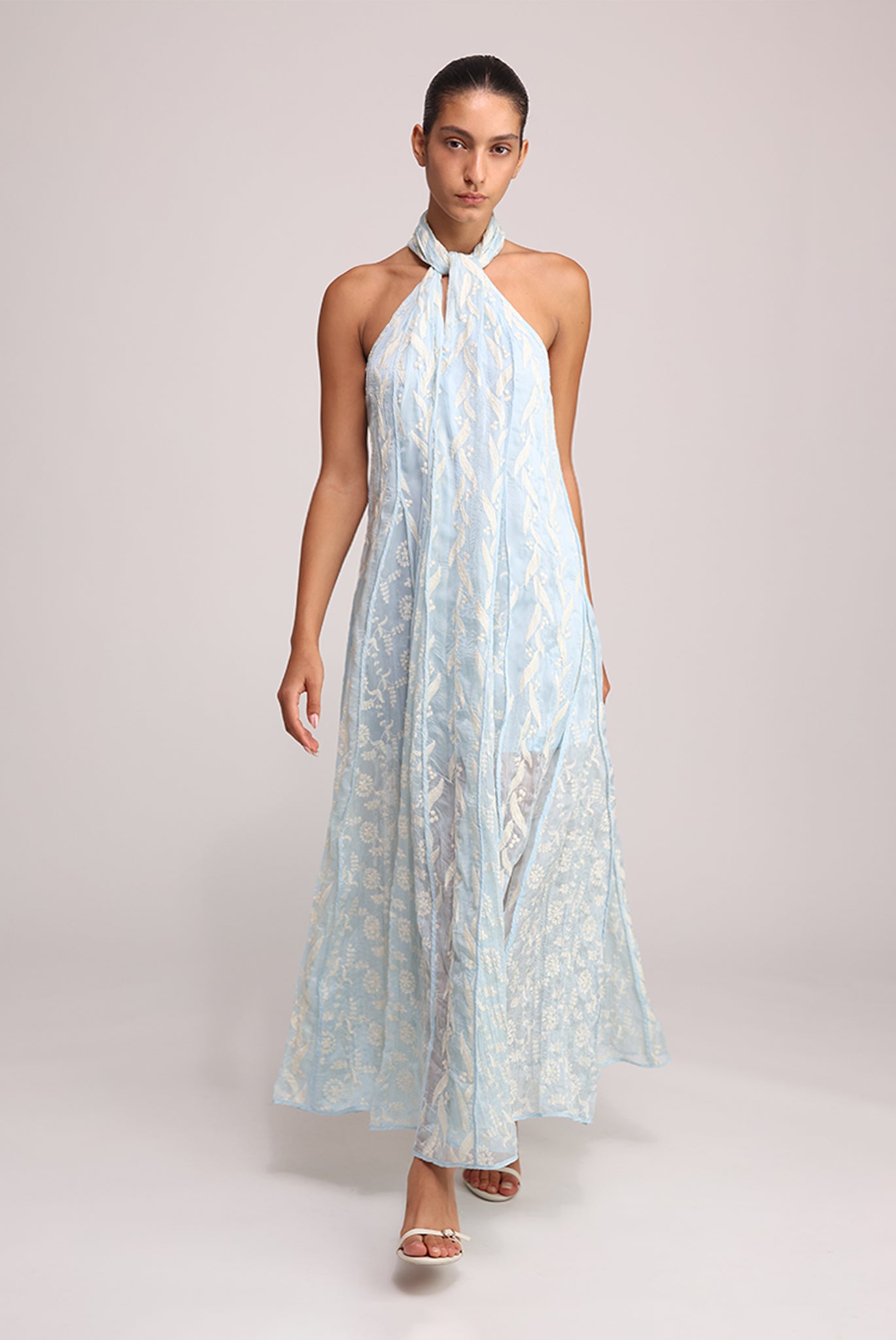 SABINA MUSAYEV - pleated_chiffon_w_emb_aqua_summer_25