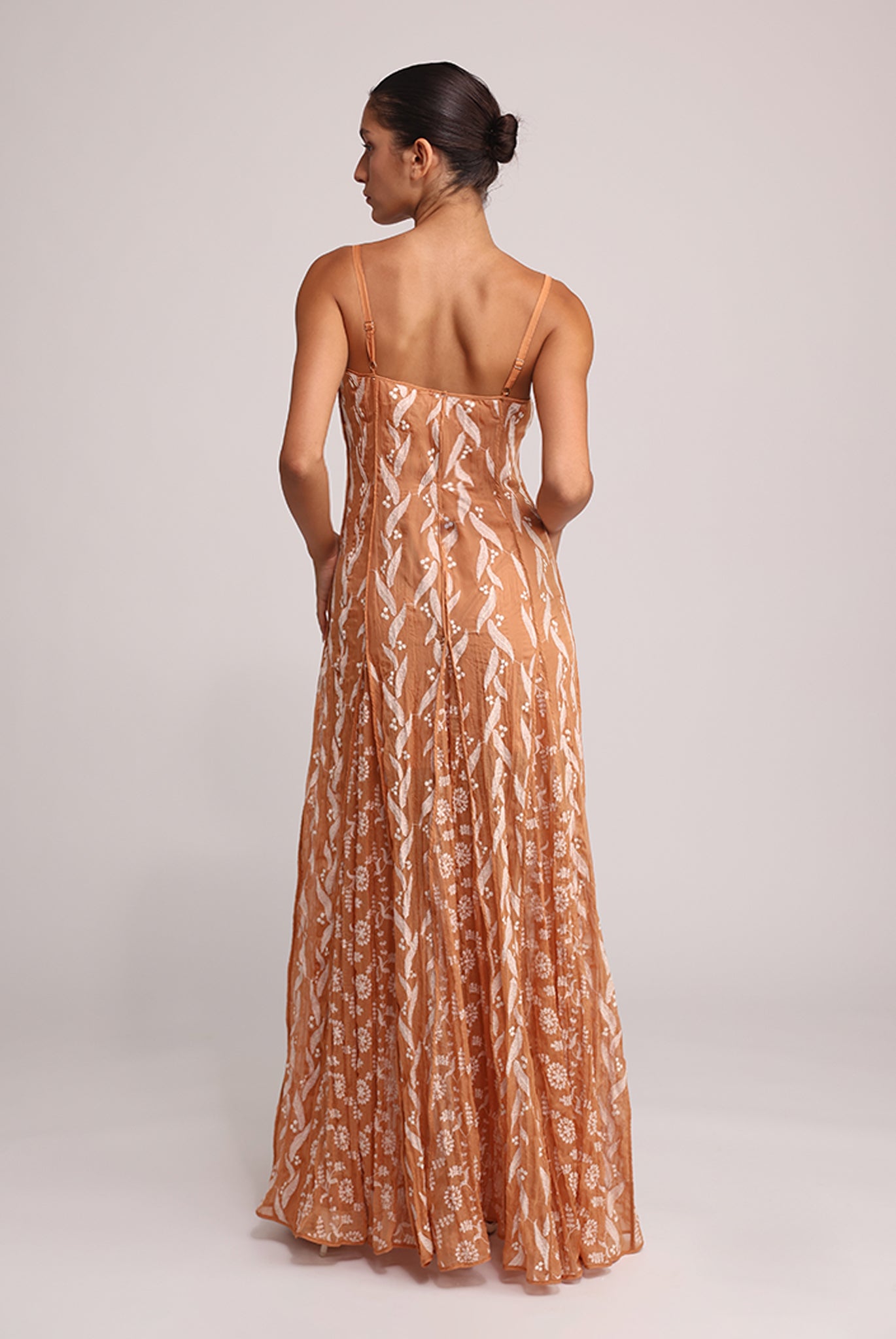 SABINA MUSAYEV - pleated_chiffon_w_emb_terracotta_summer_25