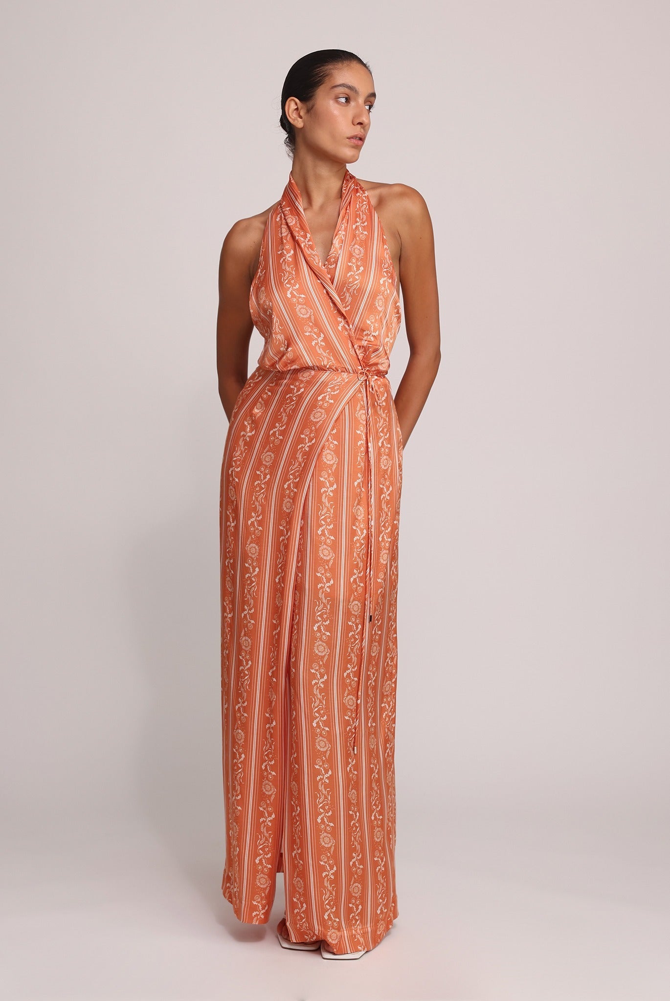 SABINA MUSAYEV - stripe_print_on_satin_orange_print_summer_25