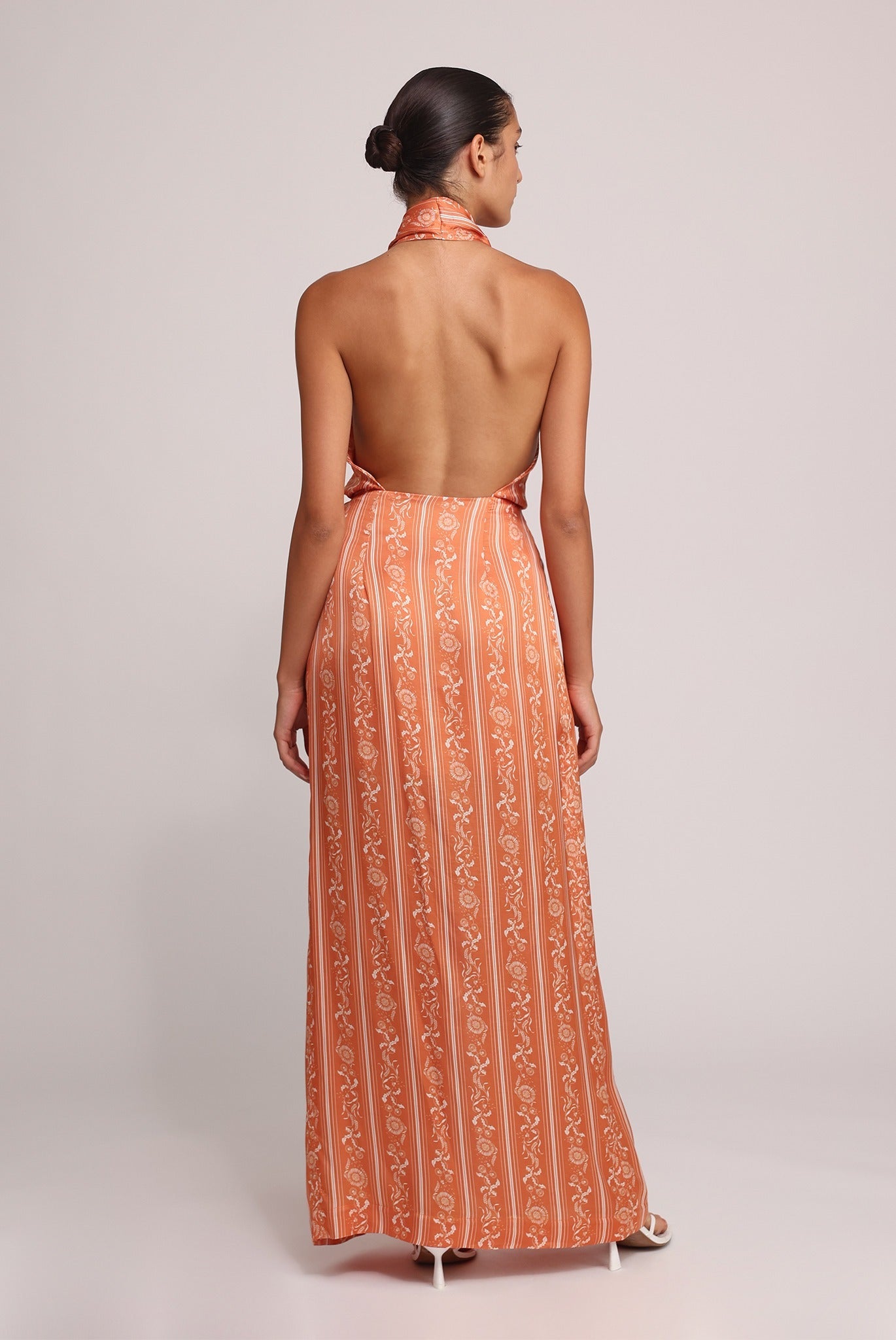 SABINA MUSAYEV - stripe_print_on_satin_orange_print_summer_25