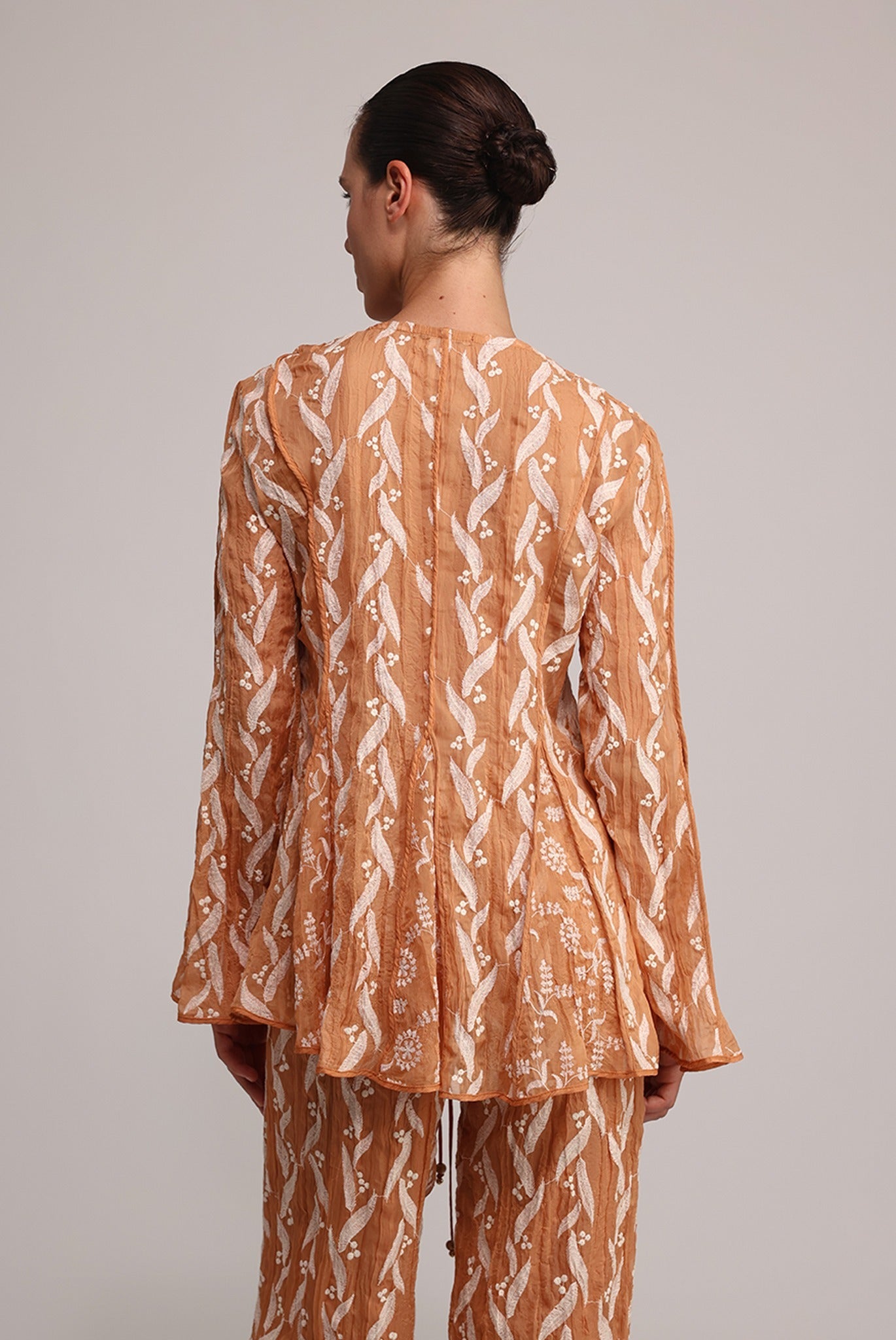 SABINA MUSAYEV - pleated_chiffon_w_emb_terracotta_summer_25