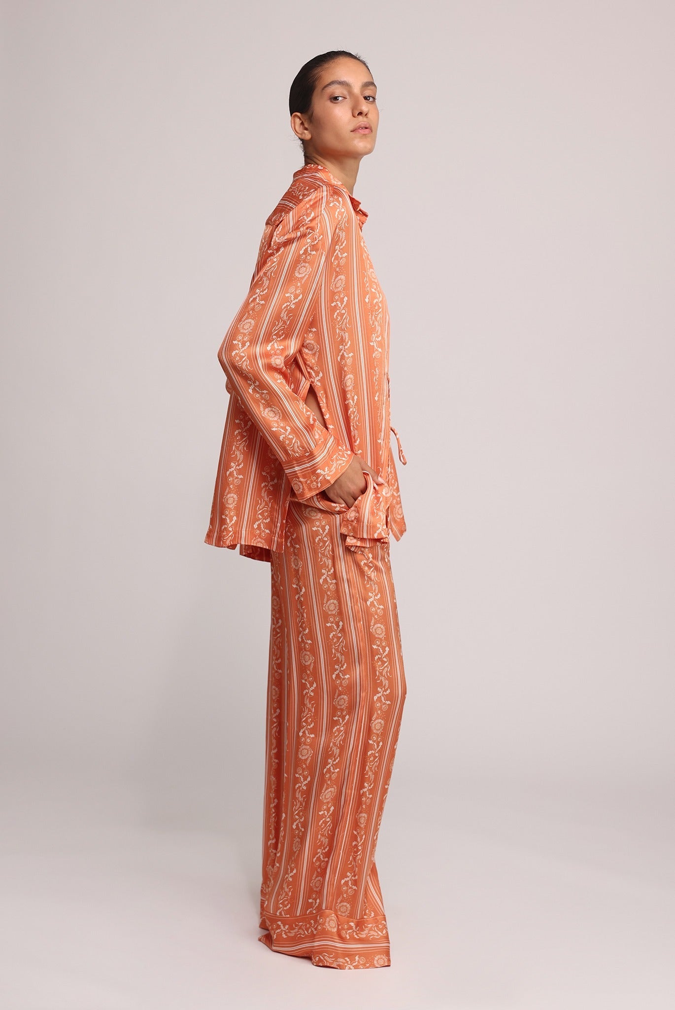 SABINA MUSAYEV - stripe_print_on_satin_orange_print_summer_25