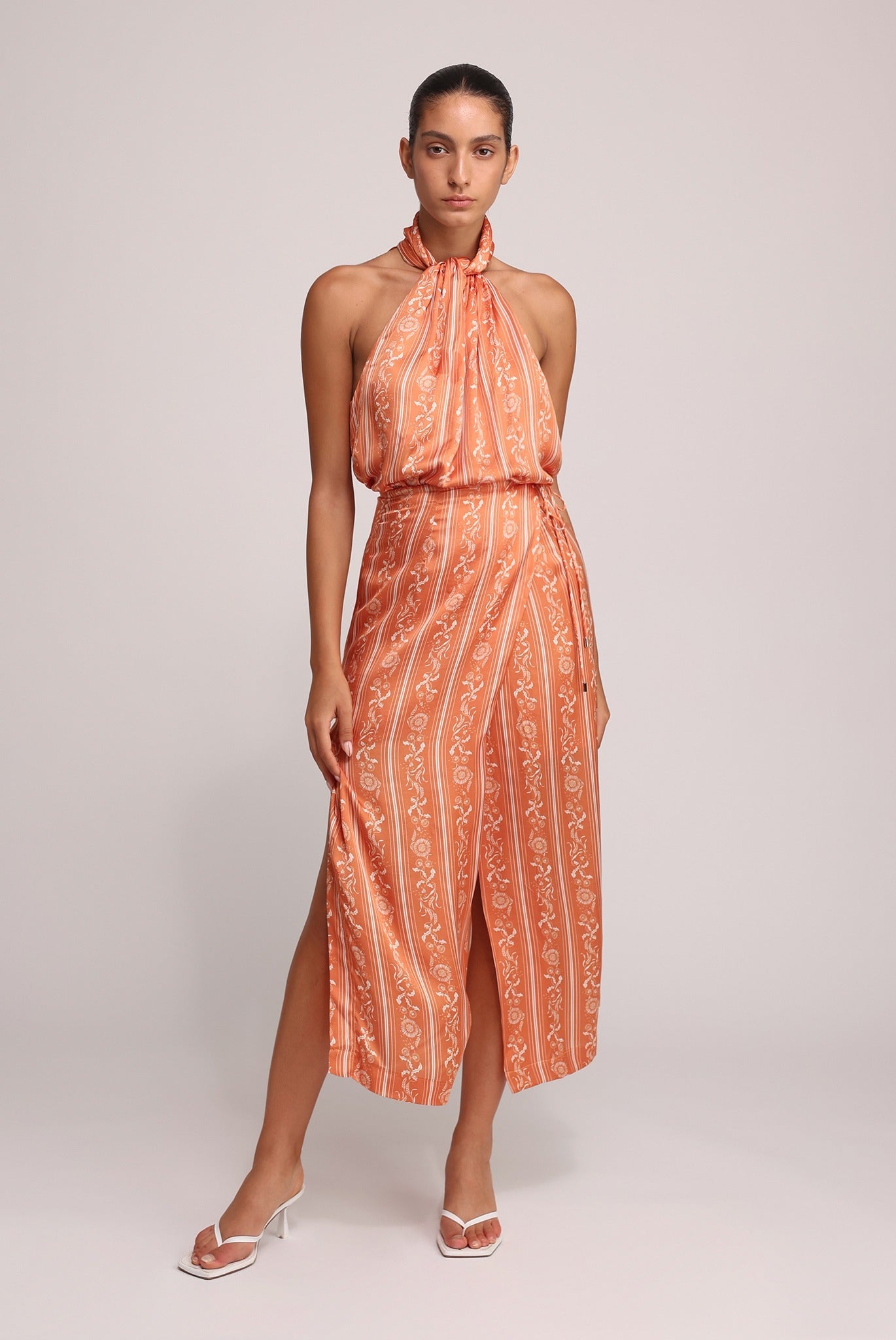 SABINA MUSAYEV - stripe_print_on_satin_orange_print_summer_25