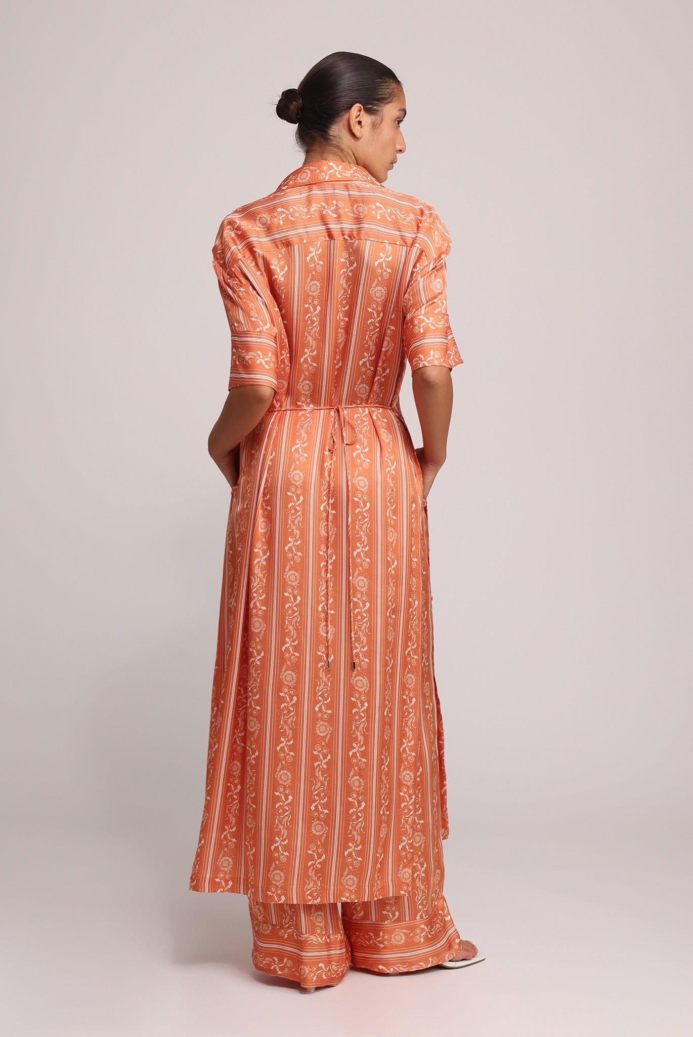 SABINA MUSAYEV - stripe_print_on_satin_orange_print_summer_25