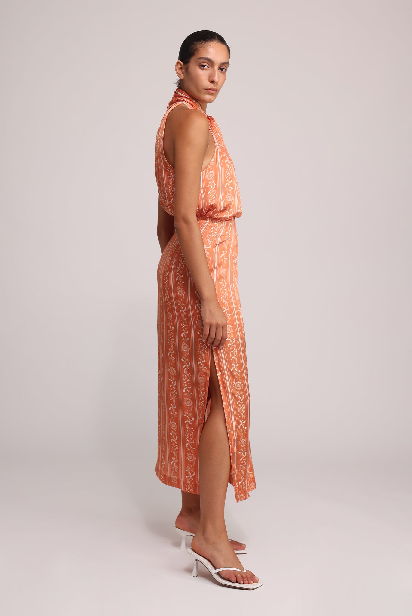 SABINA MUSAYEV - stripe_print_on_satin_orange_print_summer_25