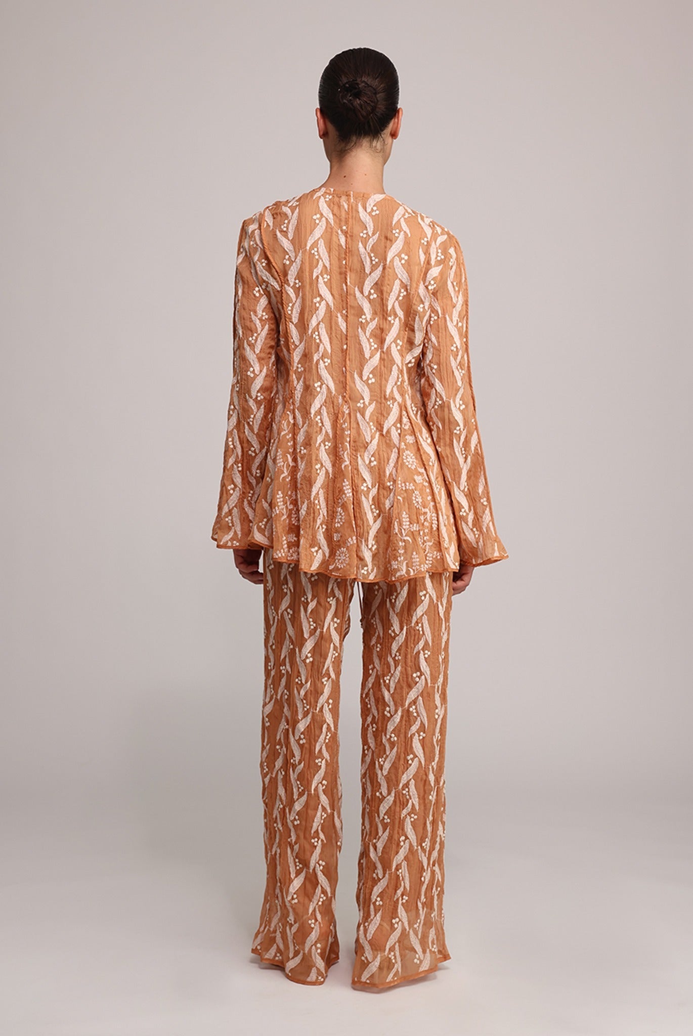 SABINA MUSAYEV - pleated_chiffon_w_emb_terracotta_summer_25