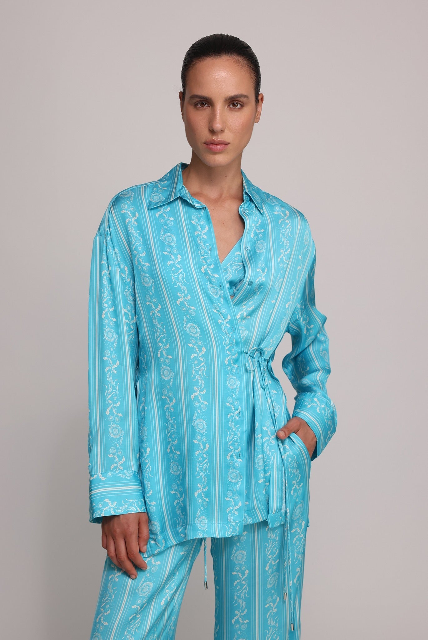 SABINA MUSAYEV - stripe_print_on_satin_turquoise_print_summer_25