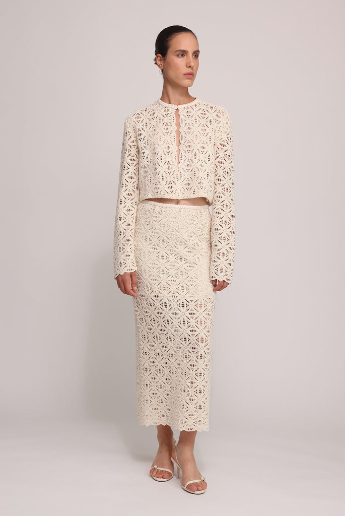 スカート Sabina Musayev Lace Midi Anaya Skirt ANAYA SKIRT – Sabina Musayev EU
