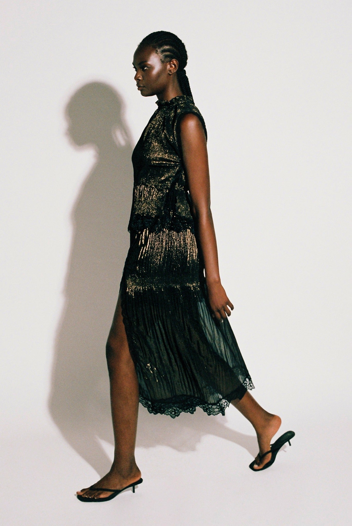 SABINA MUSAYEV - pleayed_chiffon_w._foil_black_bronze_pre_fall_25_26