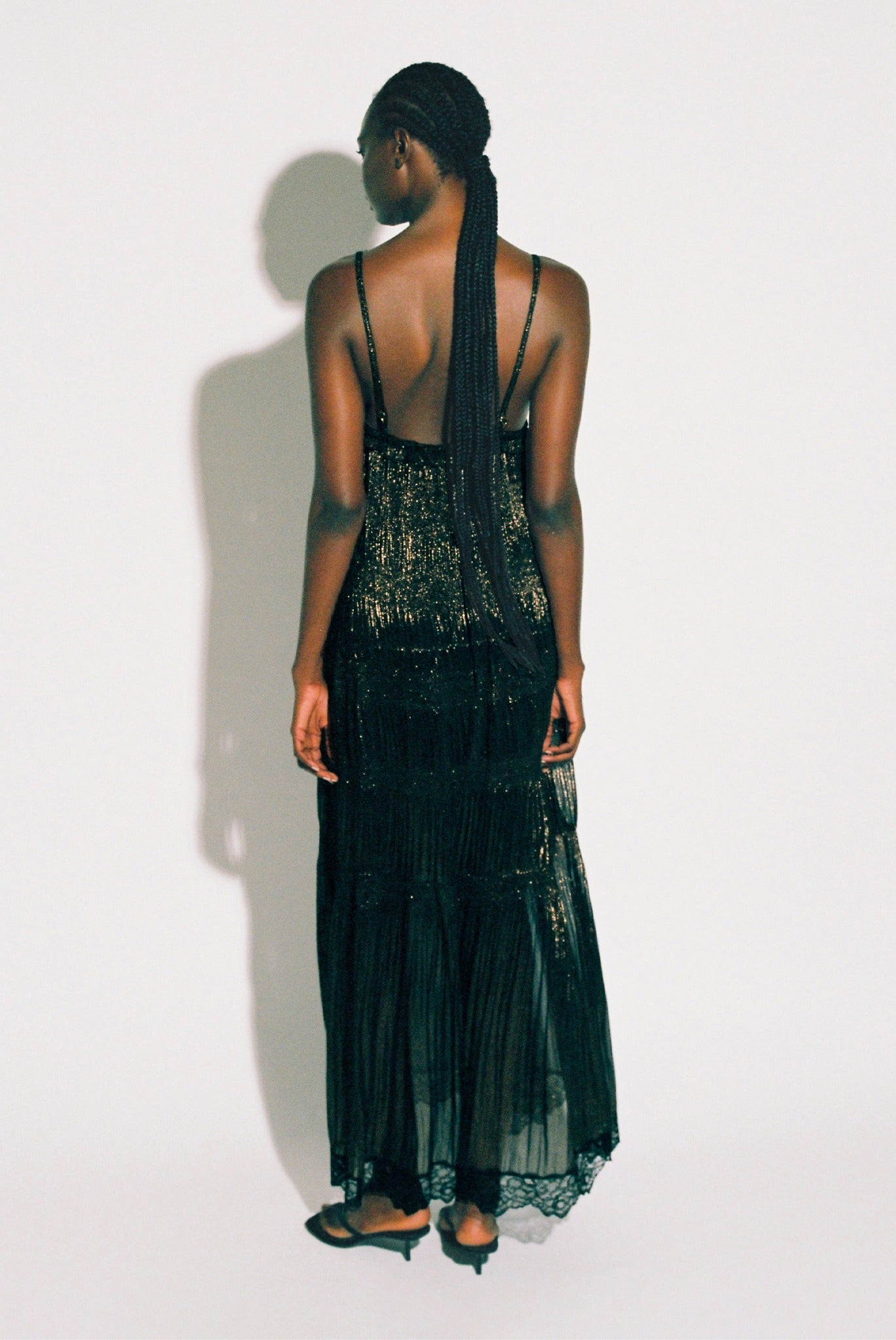 SABINA MUSAYEV - pleayed_chiffon_w._foil_black_bronze_pre_fall_25_26