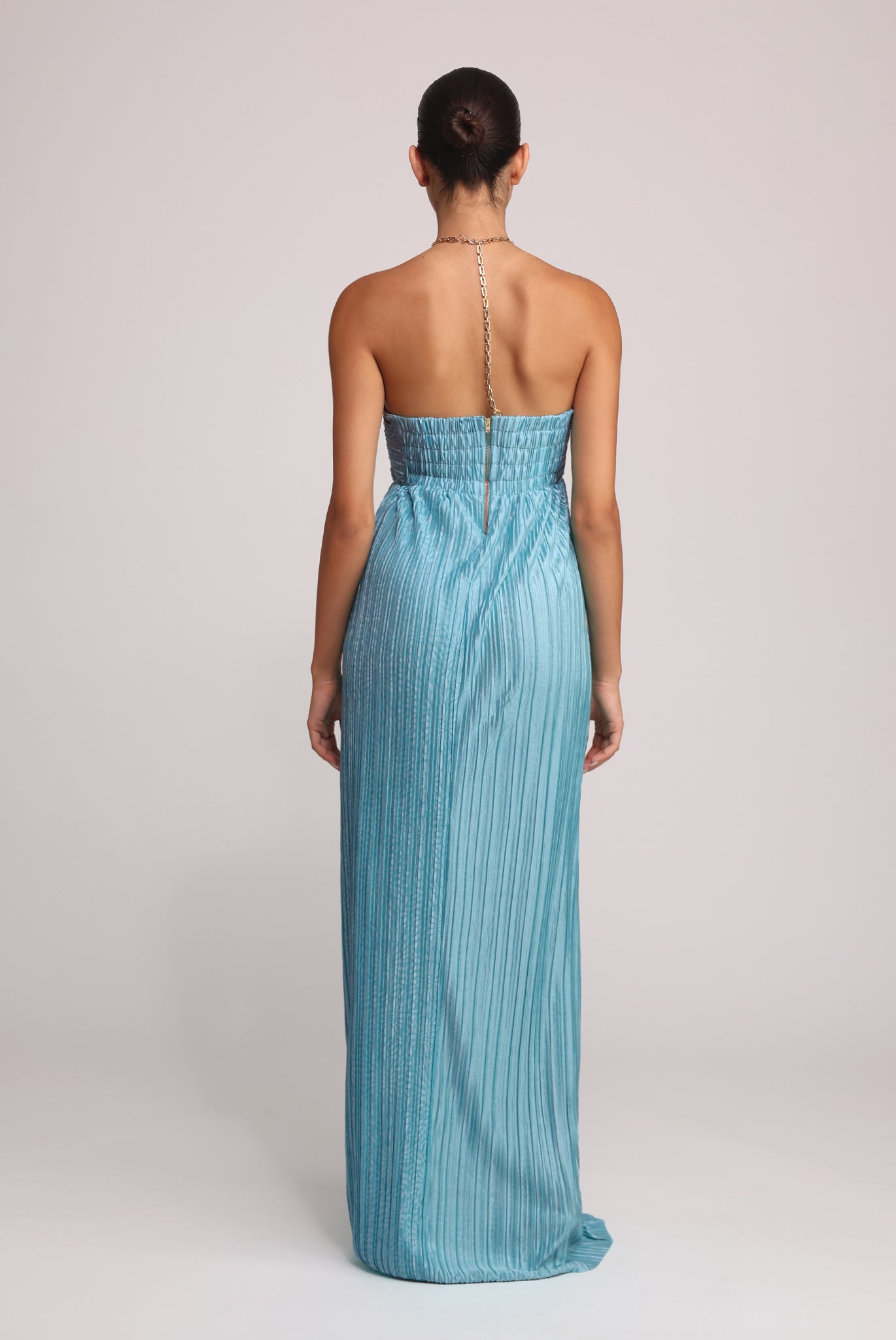 SABINA MUSAYEV - floral_embossed_pleated_knit_aquamarine_summer_25