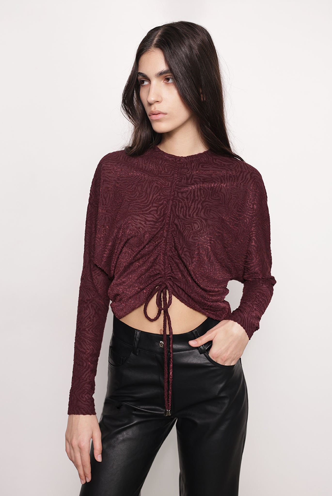 SABINA MUSAYEV - textured_knit_bordeaux_fw_25_26
