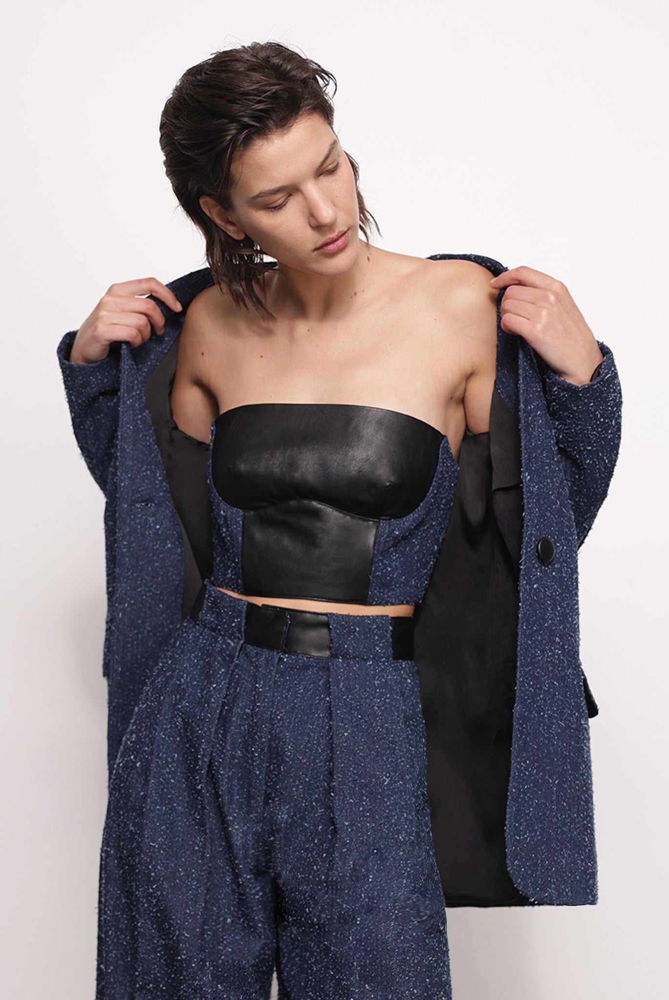SABINA MUSAYEV - boucle_denim_dark_blue_fw_25_26