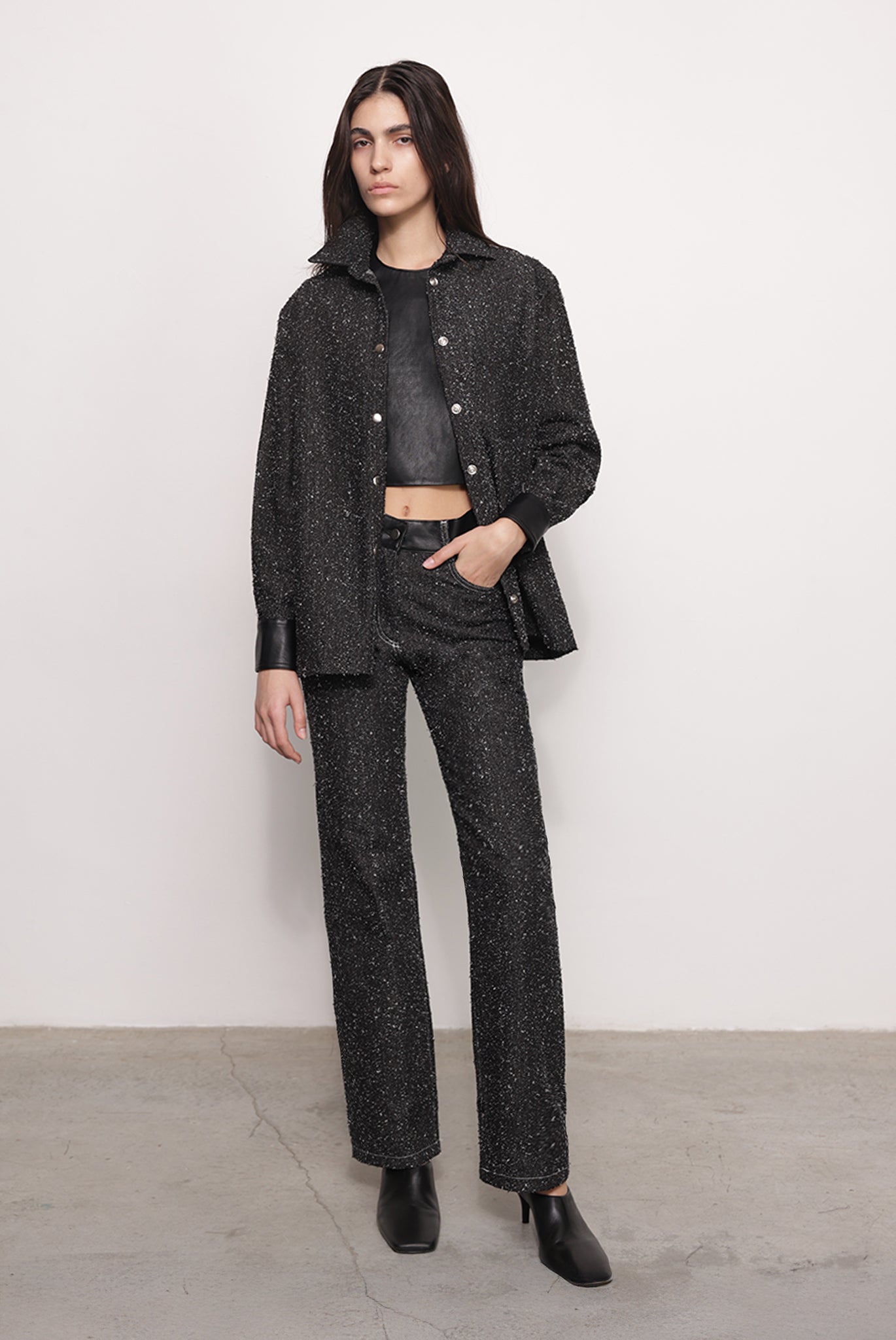 SABINA MUSAYEV - boucle_denim_black_fw_25_26