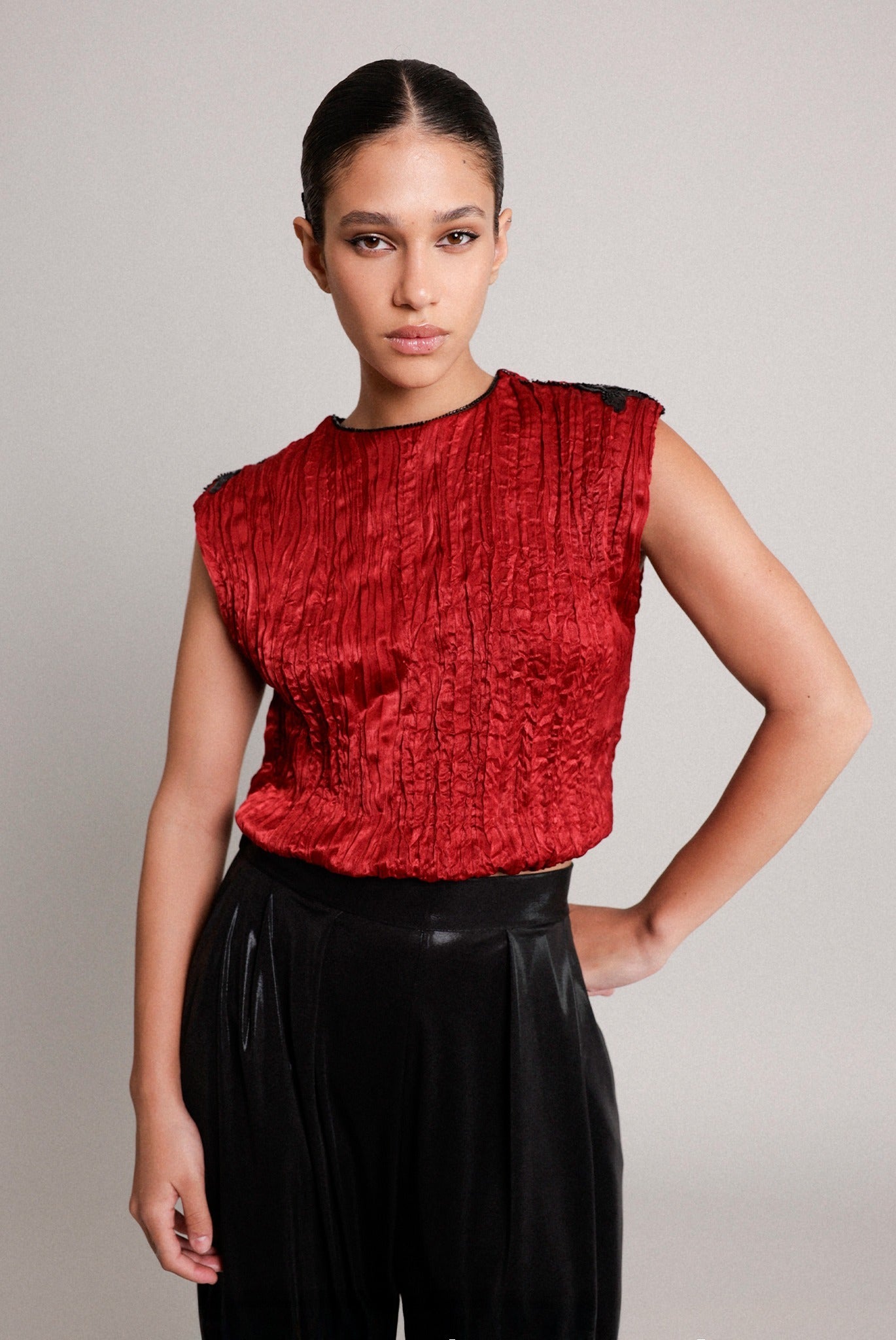 SABINA MUSAYEV - crinkled_satin_red_pre_spring_26