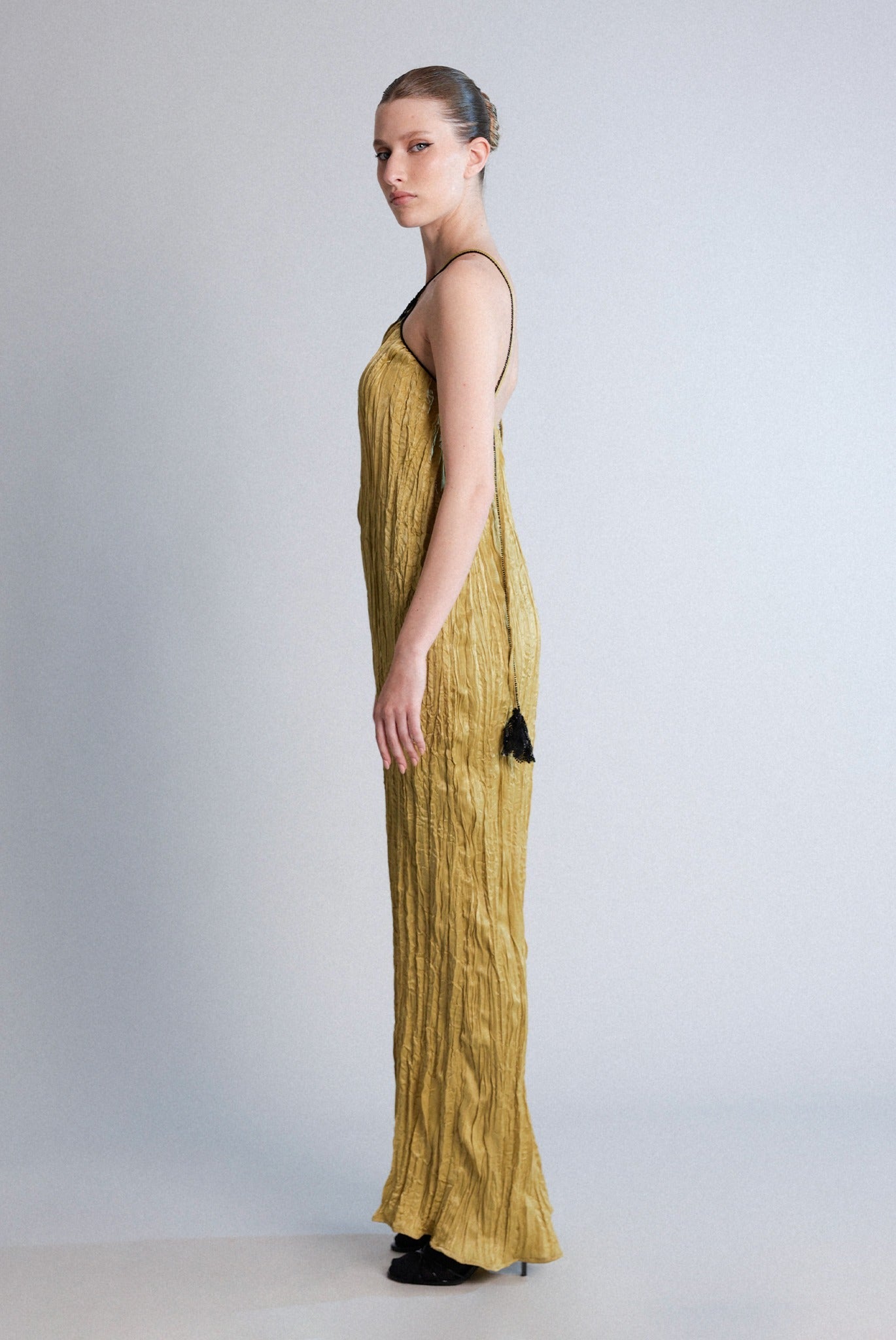 SABINA MUSAYEV - crinkled_satin_antique_gold_pre_spring_26