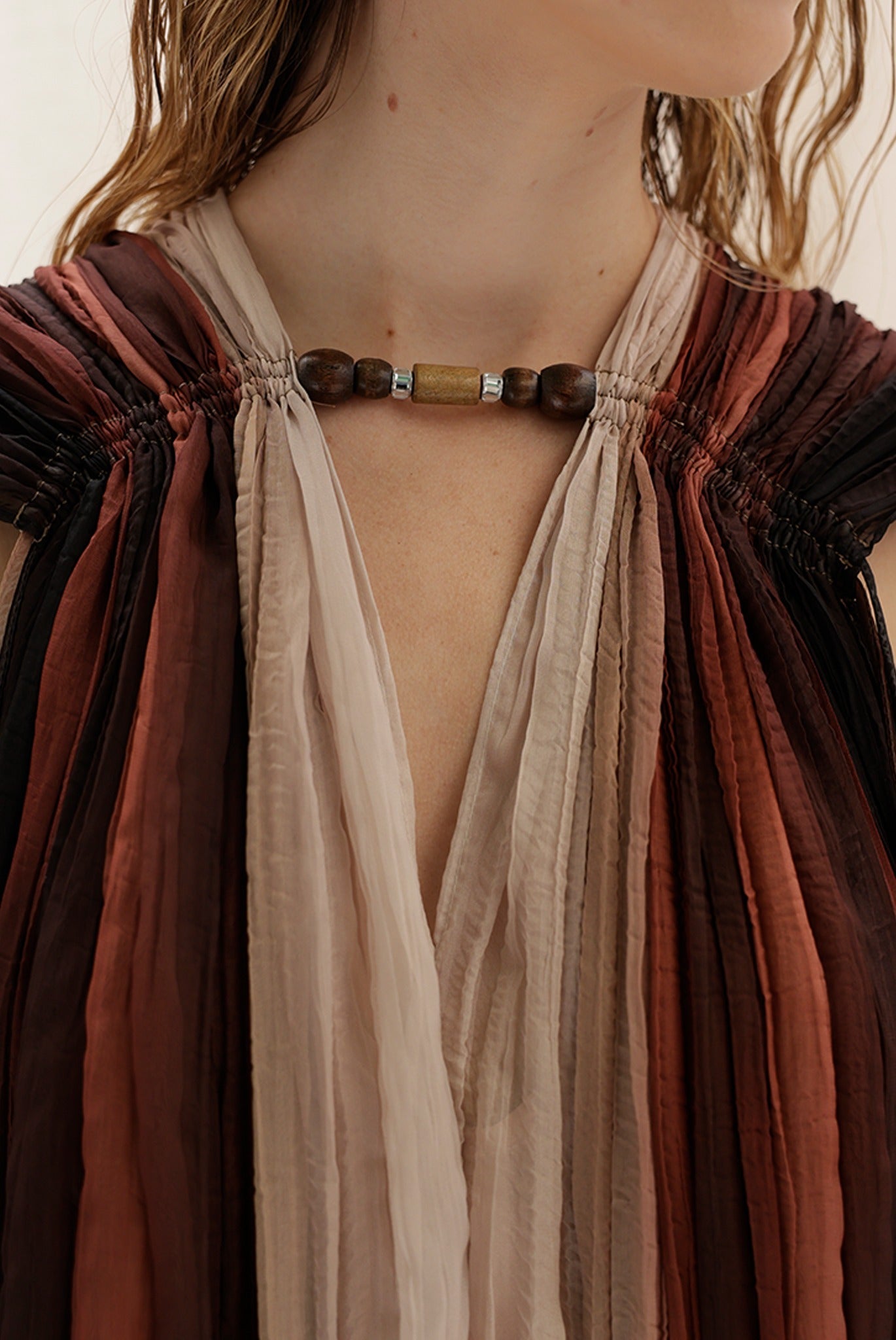 SABINA MUSAYEV - gradient_crinkled_chiffon_brown_print_pre_spring_26