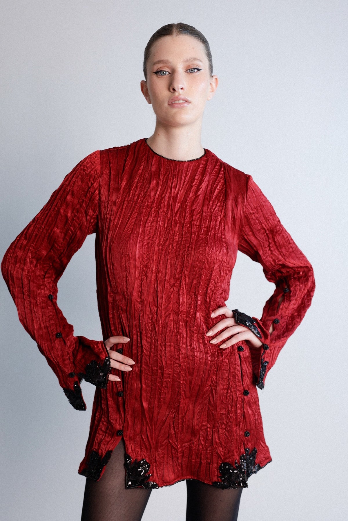 SABINA MUSAYEV - crinkled_satin_red_pre_spring_26