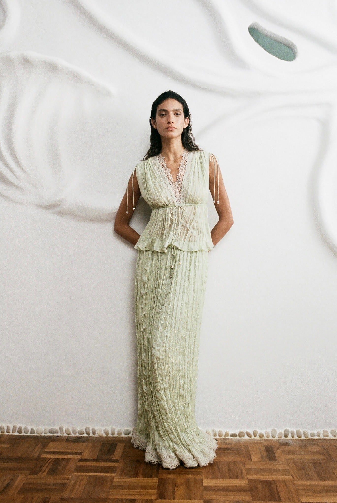 SABINA MUSAYEV - pleated_chiffon_aloe_vera_summer_26