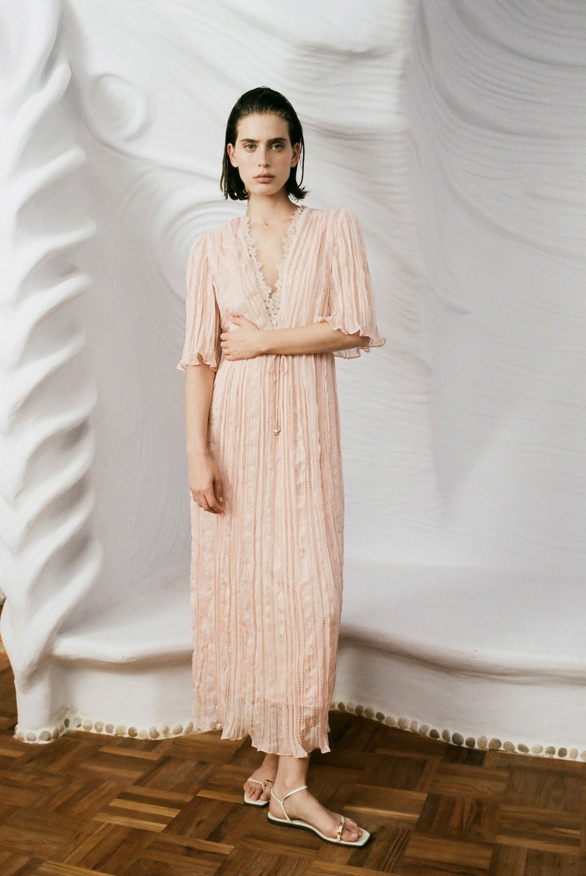 SABINA MUSAYEV - pleated_chiffon_peach_summer_26