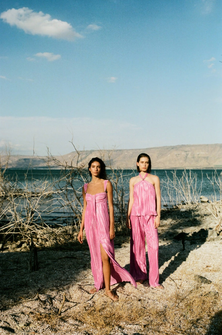 SABINA MUSAYEV - paisley_embossed_pleated_knit_fuchsia_pink_summer_26