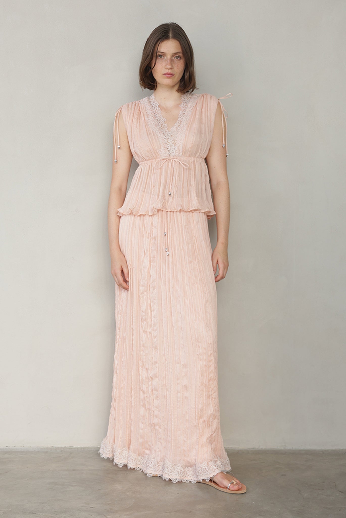 SABINA MUSAYEV - pleated_chiffon_peach_summer_26