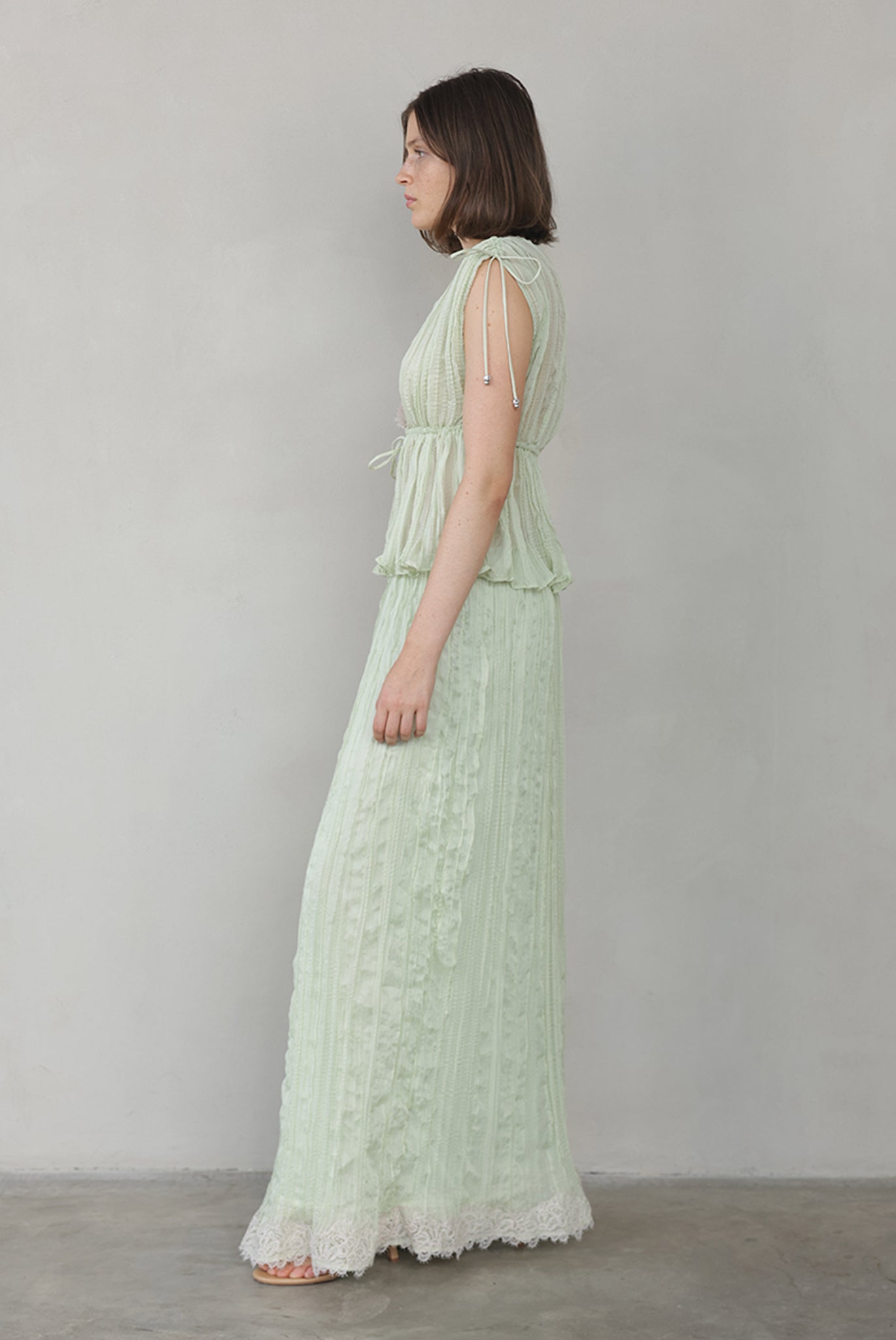 SABINA MUSAYEV - pleated_chiffon_aloe_vera_summer_26
