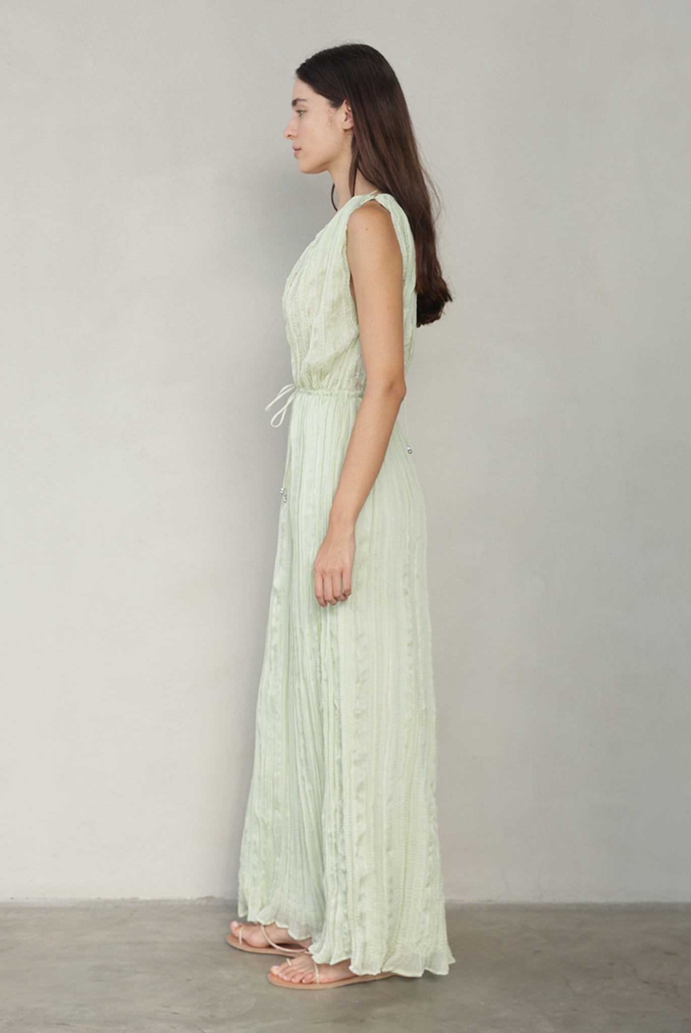 SABINA MUSAYEV - pleated_chiffon_aloe_vera_summer_26
