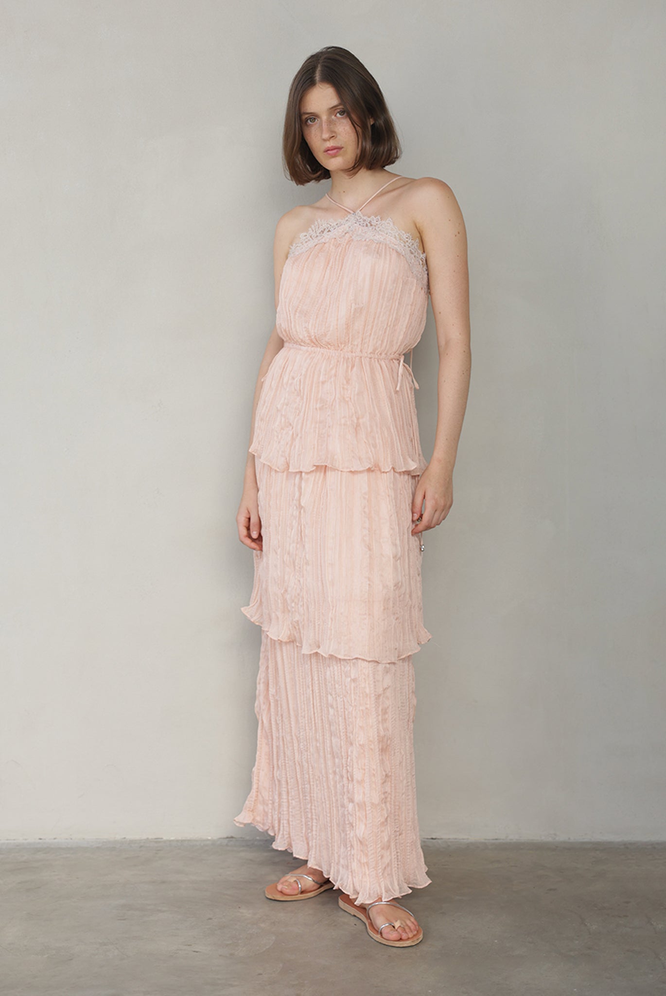 SABINA MUSAYEV - pleated_chiffon_peach_summer_26