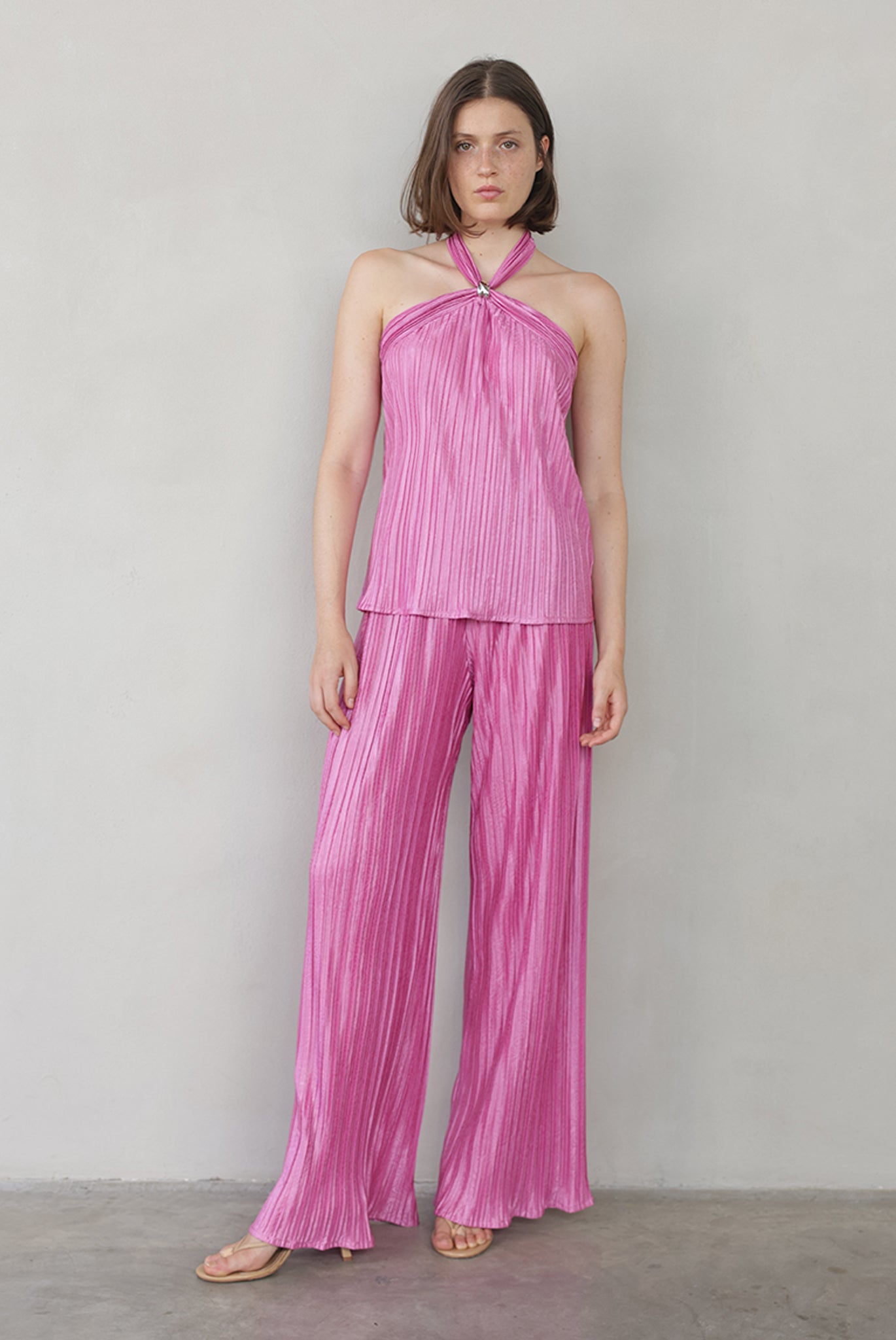 SABINA MUSAYEV - paisley_embossed_pleated_knit_fuchsia_pink_summer_26