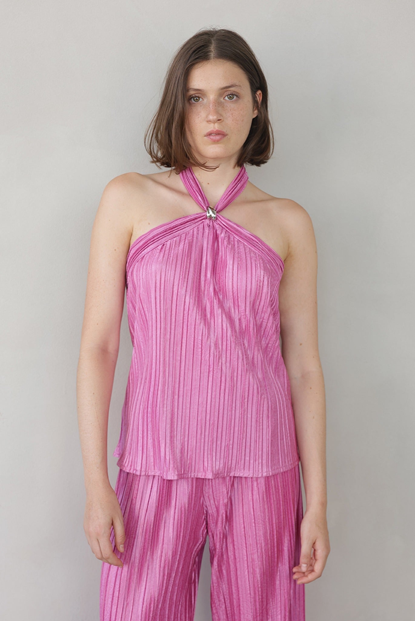 SABINA MUSAYEV - paisley_embossed_pleated_knit_fuchsia_pink_summer_26