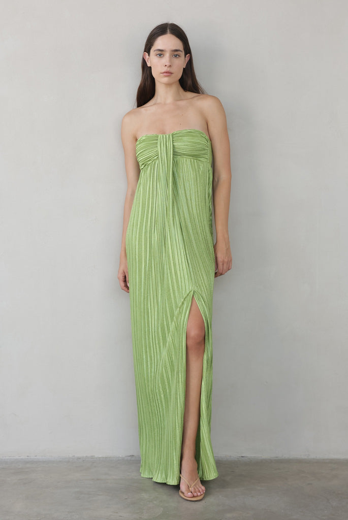 sabina musayev green dress OLIVE Zara Satin Effect Wrap Dry clean recommended Color:Brown Oak luxury beaded gown