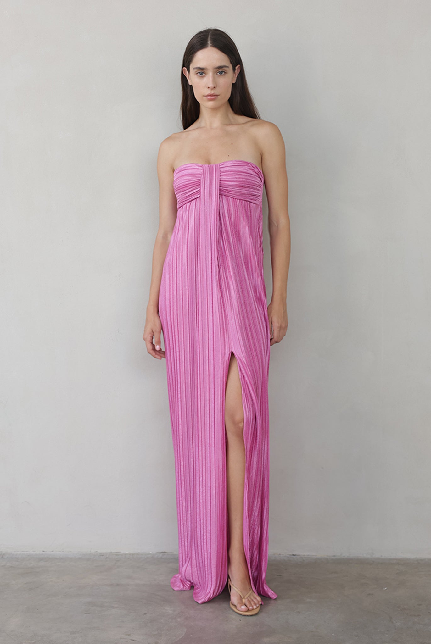 SABINA MUSAYEV - paisley_embossed_pleated_knit_fuchsia_pink_summer_26