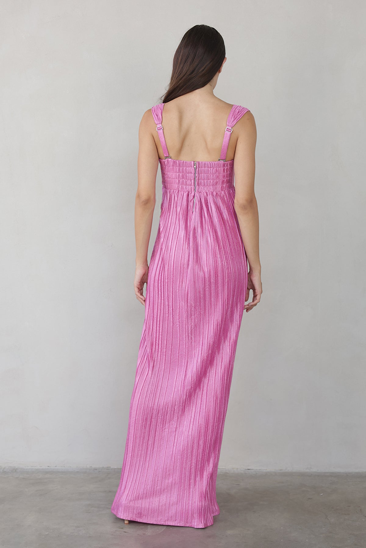 SABINA MUSAYEV - paisley_embossed_pleated_knit_fuchsia_pink_summer_26