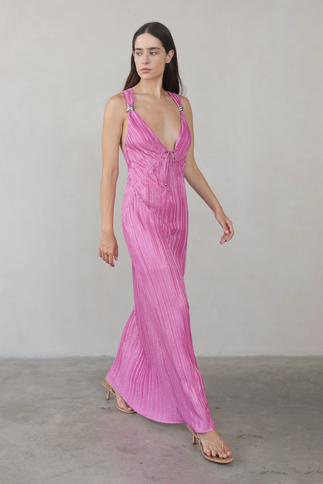 SABINA MUSAYEV - paisley_embossed_pleated_knit_fuchsia_pink_summer_26